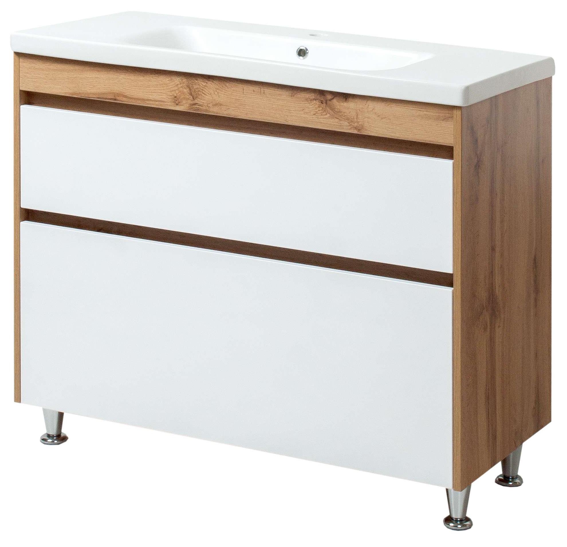 Тумба ЮВВИС Венера ТНБ-2 Д с умывальником Bolero 100 см Белый/Дуб Тахо (UVV014) Тумба ЮВВИС Венера ТНБ-2 Д с умывальником Bolero 100 см Белый/Дуб Тахо (UVV014)