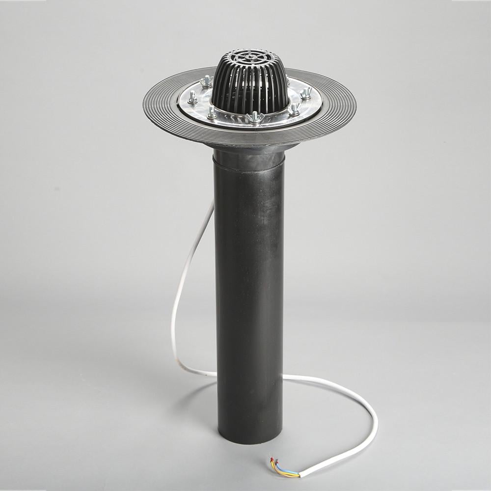 Воронка кровельная для плоских крыш с обогревом и фланцем ПВХ 110х600 мм (17828087)