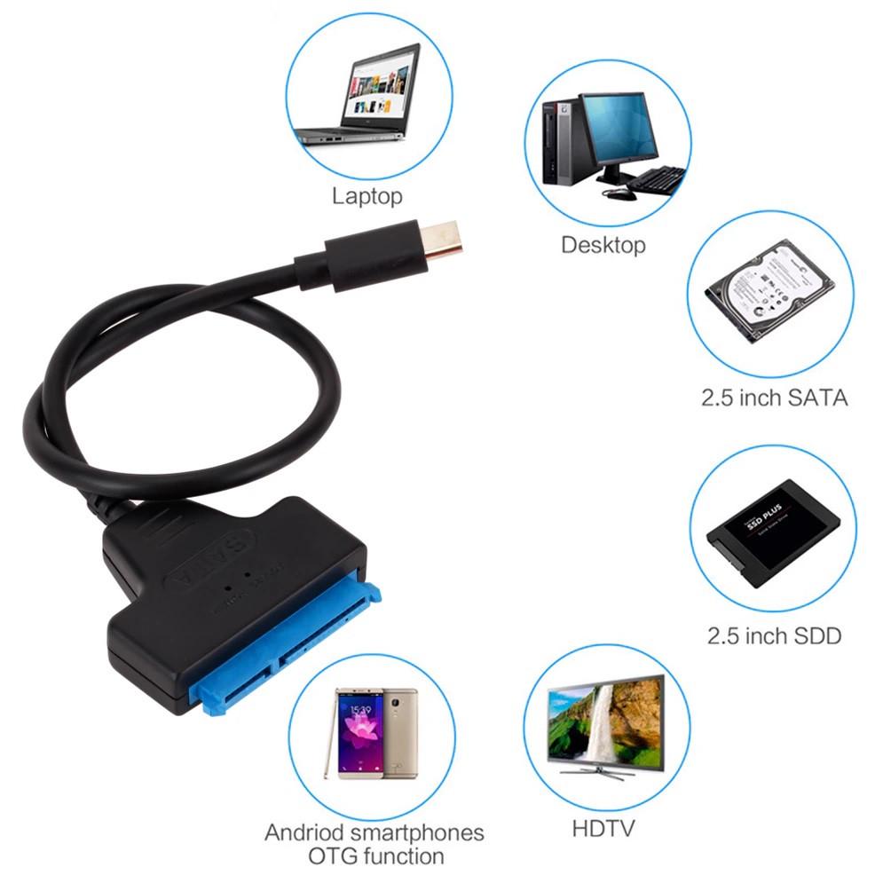 Переходник-адаптер SUNROZ USB Type-C SATA для 2,5" HDD SSD дисков (A48597) - фото 6