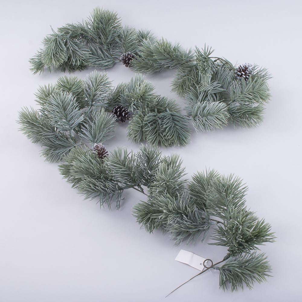 Гірлянда з ялини з шишками 190 см Блакитний (5104)