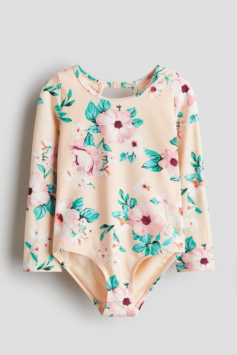 Купальник H&M Цветы 1289281 134-140 см Розовый