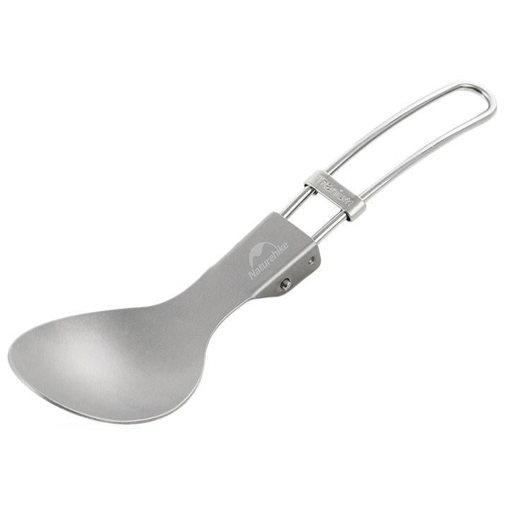 Ложка туристическая складная Naturehike NH18C001-J Titanium spoon Серый (6927595727829)