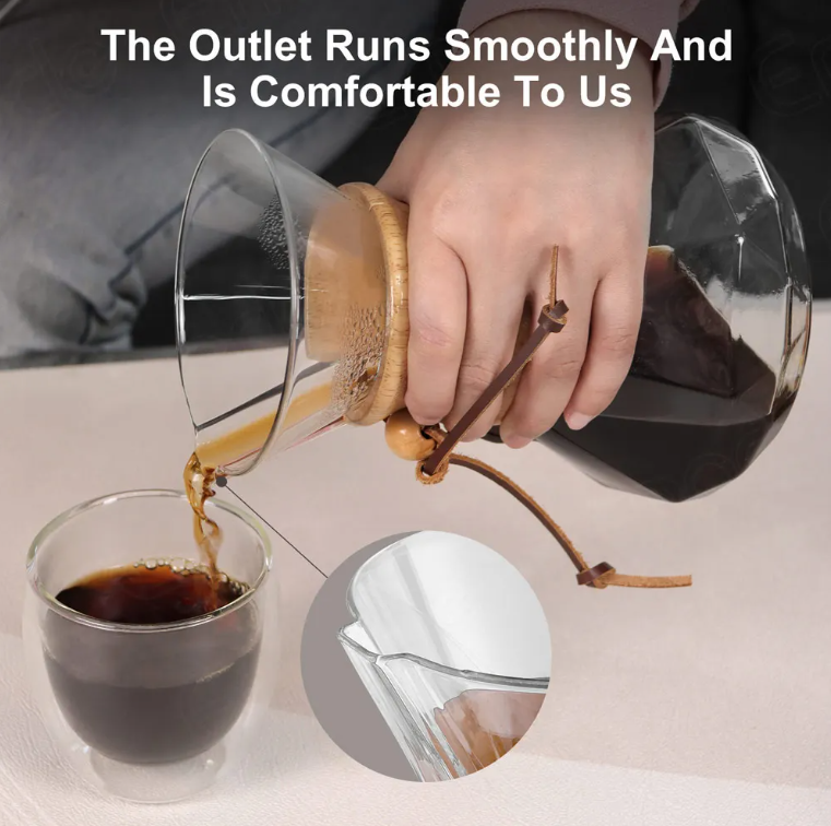 Кемекс заварник для кофе с многоразовым металлическим фильтром 800 мл (5888025) - фото 11