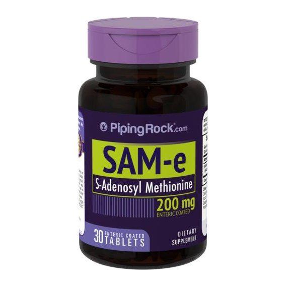 Метионин Piping Rock SAMe Enteric Coated 200 мг 30 Tabs
