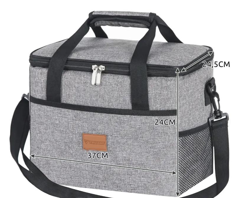 Сумка холодильник для пляжу та пікніка Trizand 23842 20 л з ременем Сірий - фото 10 Сумка холодильник для пляжу та пікніка Trizand 23842 20 л з ременем Сірий - фото 10