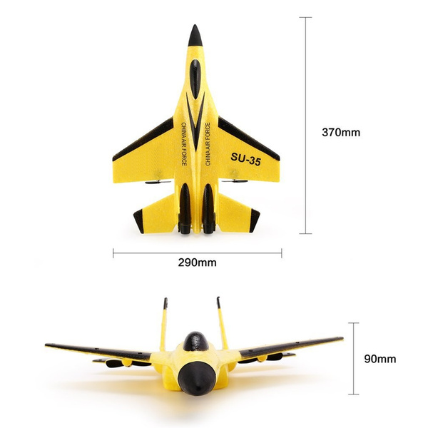 Самолет на радиоуправлении истребитель Su-35C Желтый - фото 7