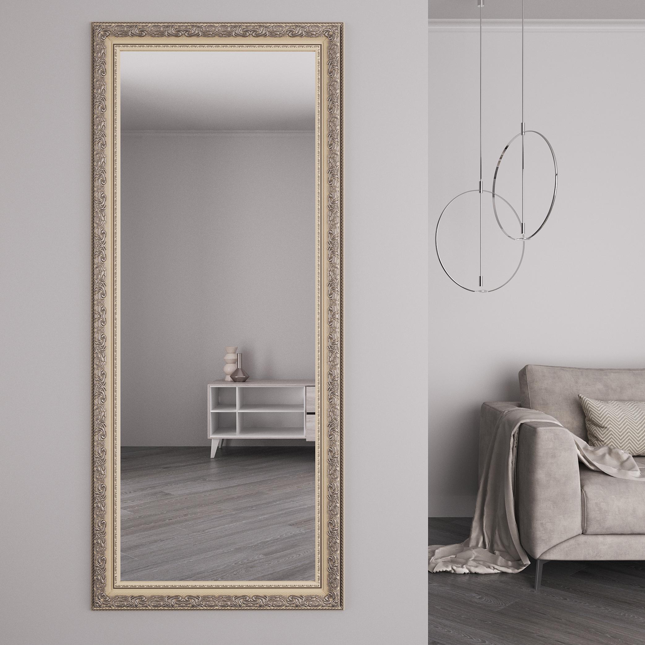 Дзеркало в повний зріст Black Mirror на стіну 176х76 см Беж з патиною (8731А-308)