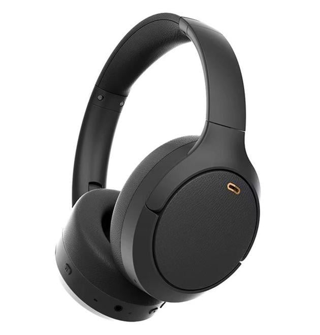 Наушники беспроводные Bluetooth AUX BT056 ANC с шумоподавлением и глубокими басамиЧерный