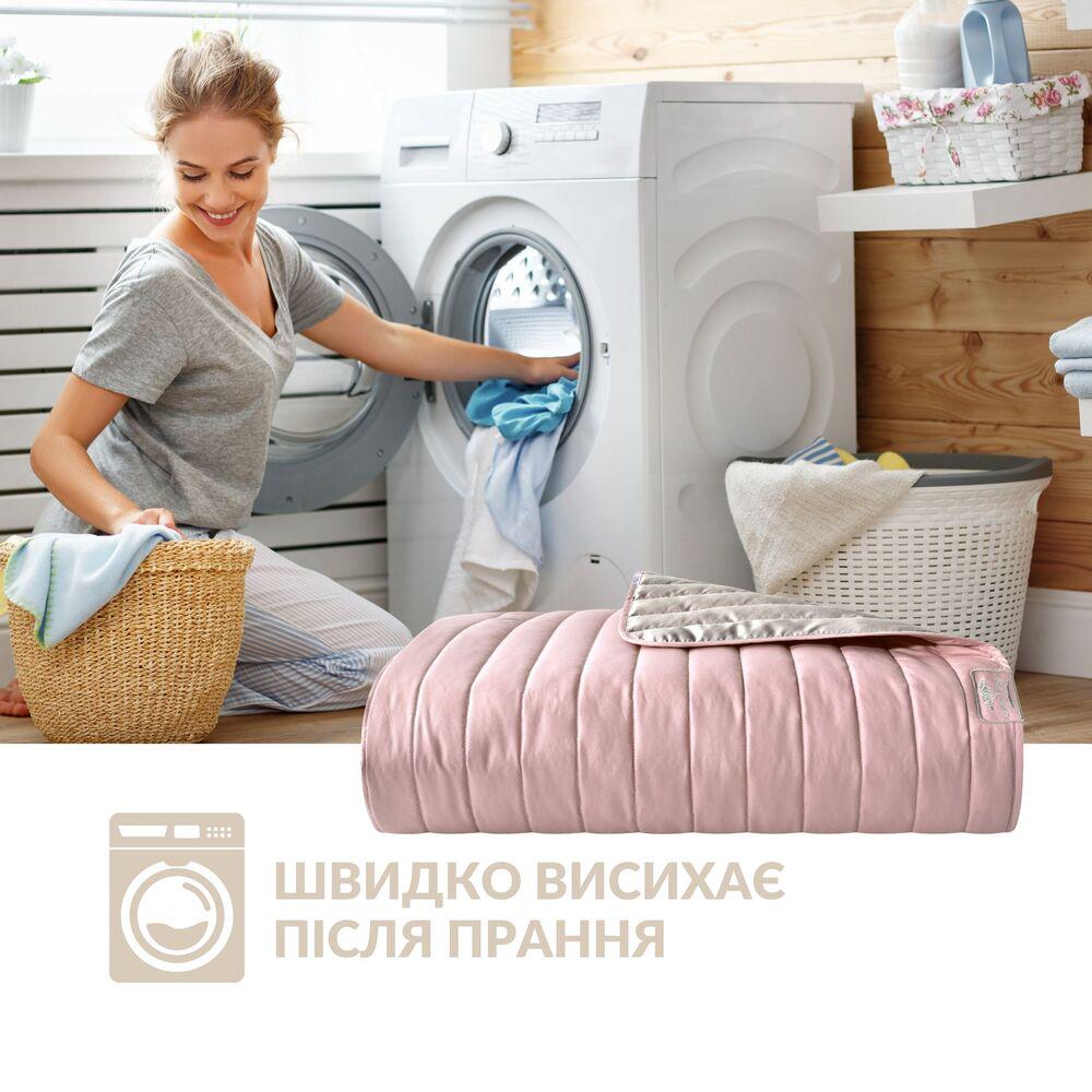 Покривало на ліжко IDEIA Люкс двосторонне антиалергенне волокно 240х260 см Пудровий/Світло-сірий (17482) - фото 6 Покривало на ліжко IDEIA Люкс двосторонне антиалергенне волокно 240х260 см Пудровий/Світло-сірий (17482) - фото 6