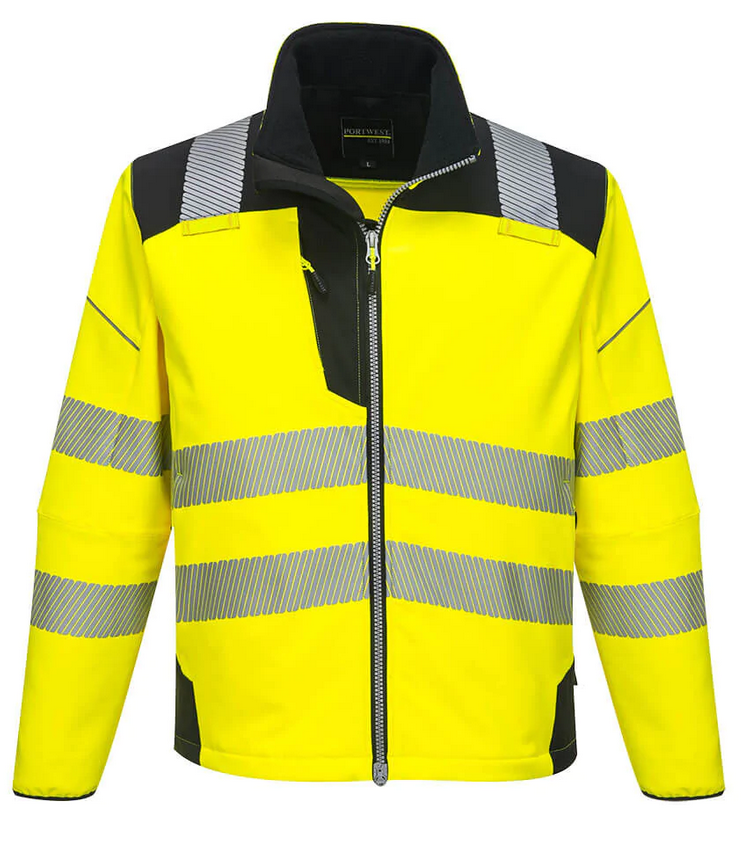 Куртка сигнальна PORTWEST T402 PW3 Hi Vis Softshell Jacket S Жовто-чорний (T402YBRS) - фото 1