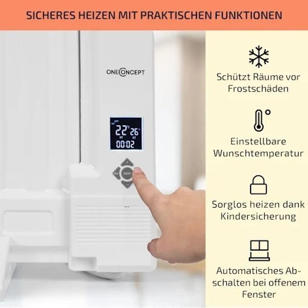 Масляный обогреватель OneConcept Wallander 1000W (10033102) - фото 4 Масляный обогреватель OneConcept Wallander 1000W (10033102) - фото 4