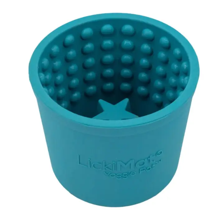 Килимок для повільного харчування тварин LickiMat Dog Yoggie Pot Turquoise (24624509)
