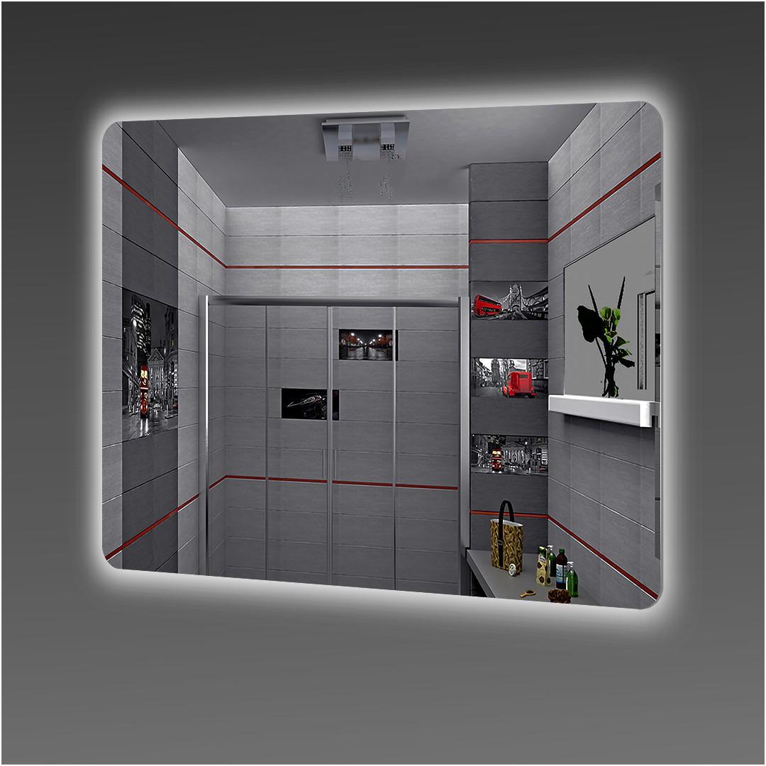 Зеркало EKVATOR MLP-34 с фоновой LED-подсветкой Премиум 80х100 см