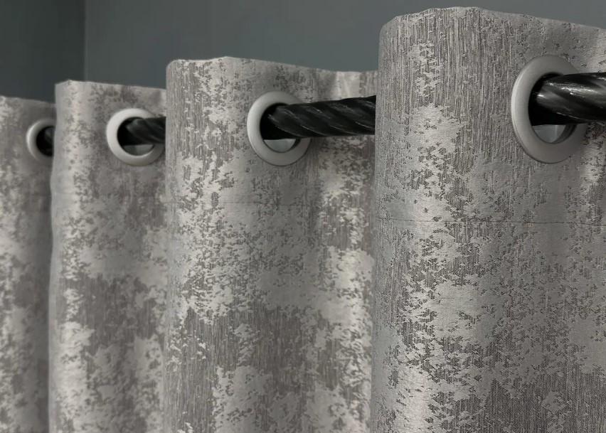 Комплект штор на люверсах Sultan YL жакард 1,5х2,5 м 2 шт. Сірий (1668ш 37-0169) - фото 2 Комплект штор на люверсах Sultan YL жакард 1,5х2,5 м 2 шт. Сірий (1668ш 37-0169) - фото 2