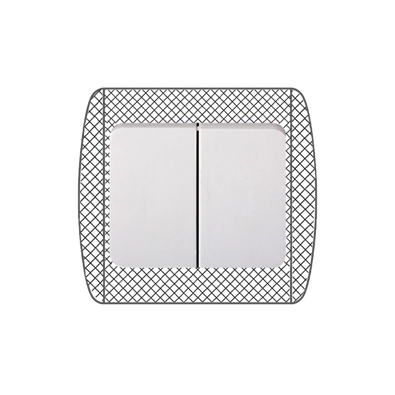 Вимикач E.NEXT e.install.stand.812 2-клавішний без рамки Білий (s035005)