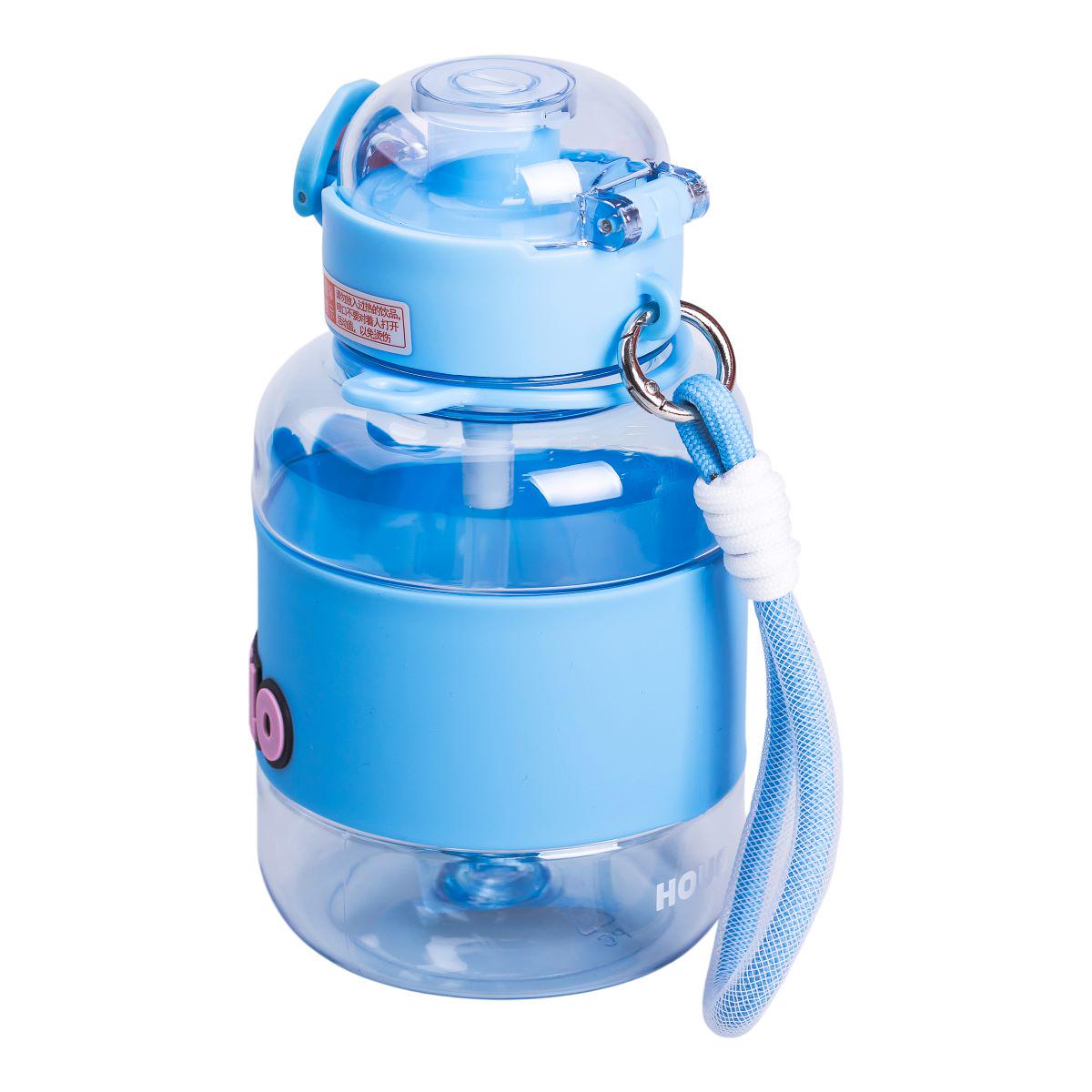 Бутылка для воды детская с трубочкой с ручкой и ремешком 680 мл Синий (6773) - фото 9 Бутылка для воды детская с трубочкой с ручкой и ремешком 680 мл Синий (6773) - фото 9