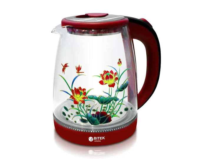 Електрочайник BITEK BT-3111 з квіткою 1,8 л 2400 Вт - фото 1