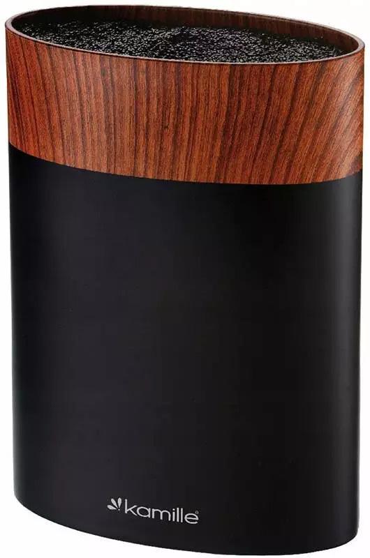 Подставка Kamille с полипропиленовым наполнителем 16х7х22 см Acacia/Black