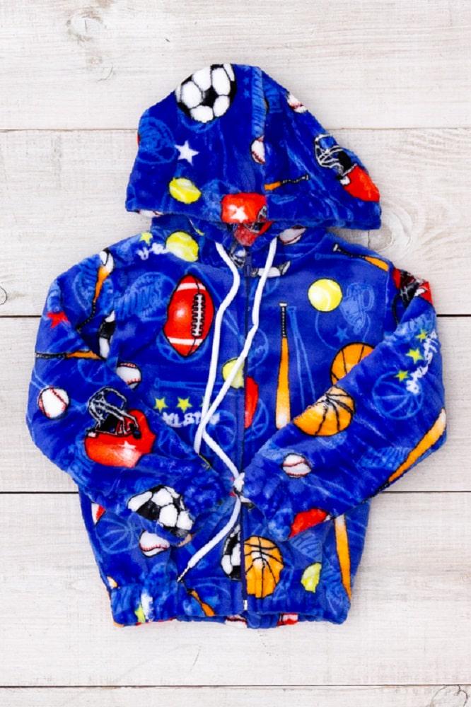 Толстовка махрова прямого крою для хлопчика на блискавці Носи Своє 92 см Темно-синій (6071-035-4)