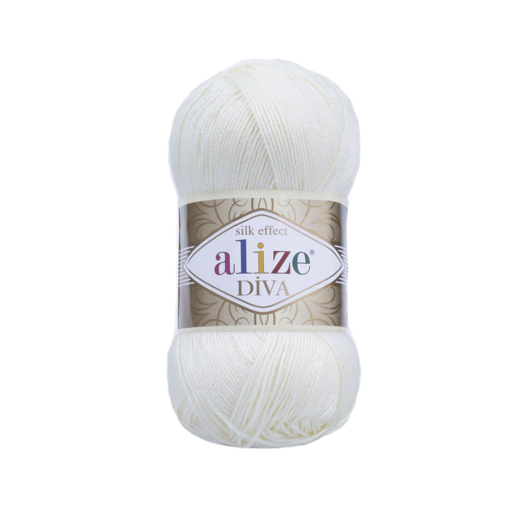 Пряжа Alize Diva 1055 перлина (7527)