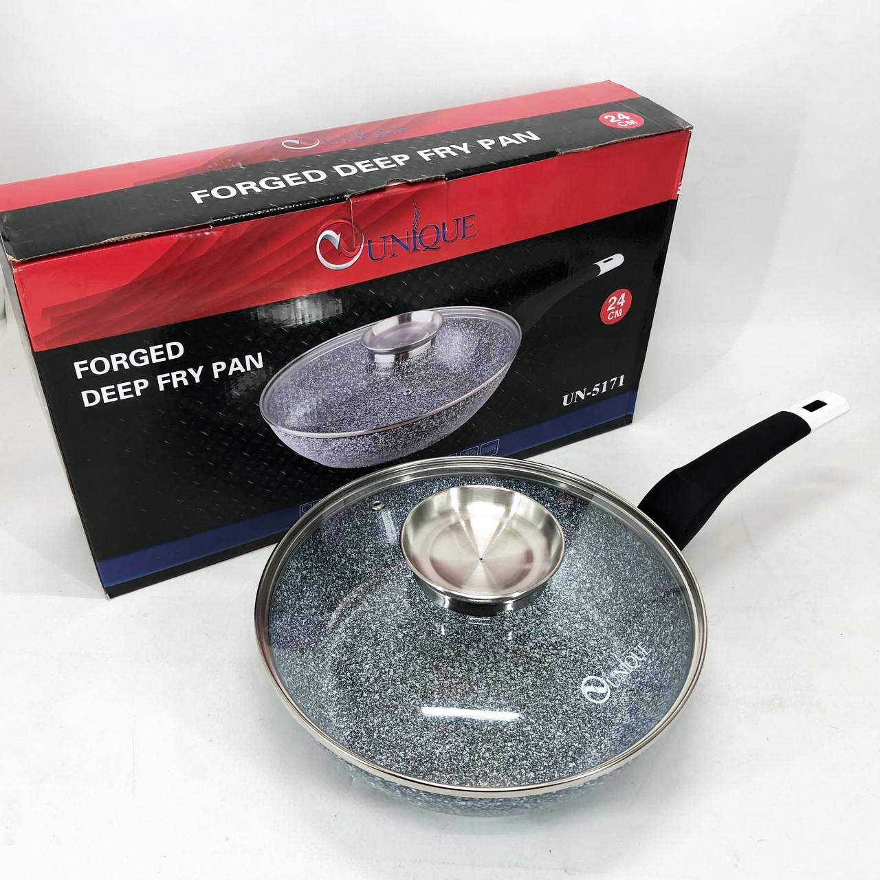 Сковорода Unique с крышкой 24 см (UN-5171)