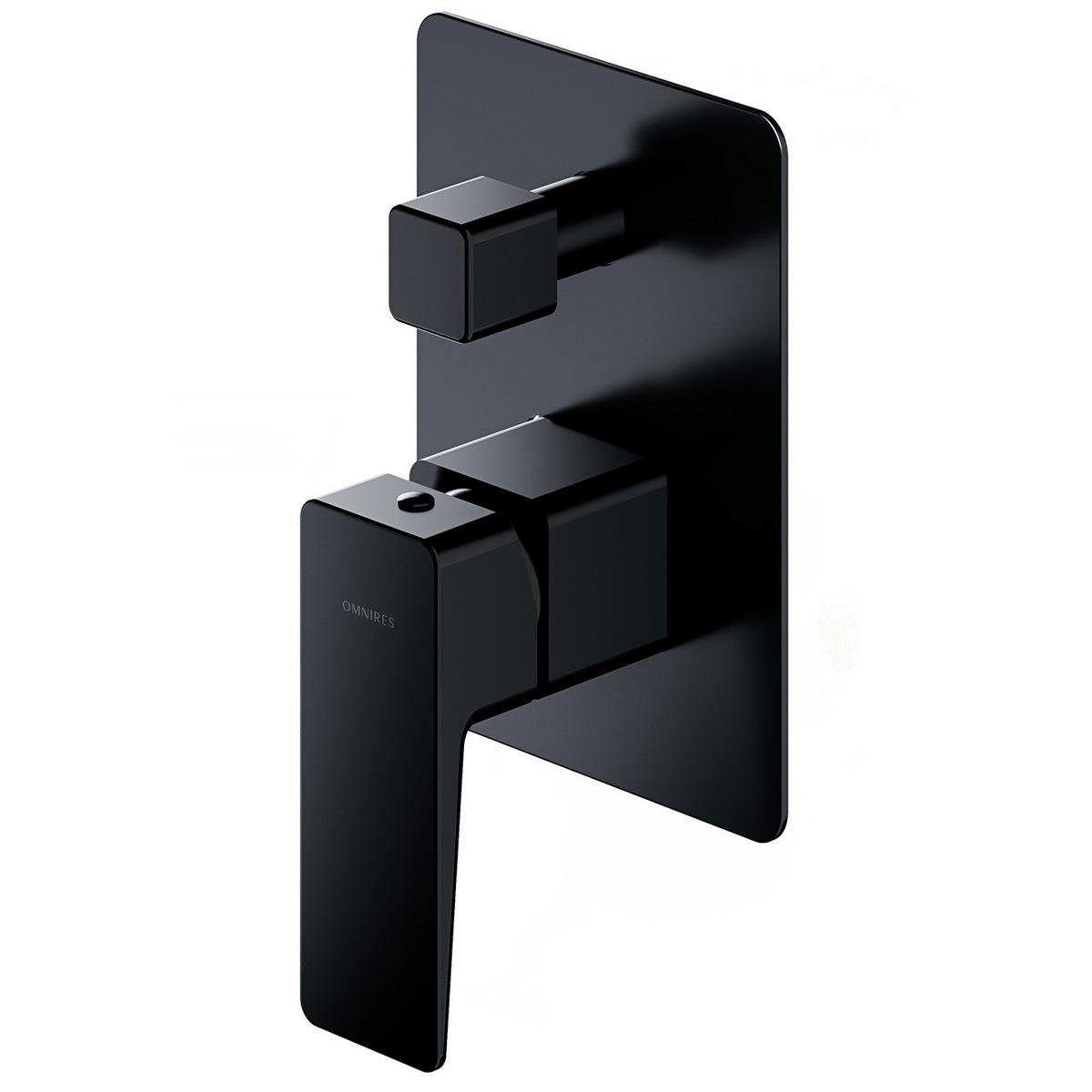 Смеситель скрытого монтажа Omnires PARMA PM7435BL с переключателем Черный (169317)
