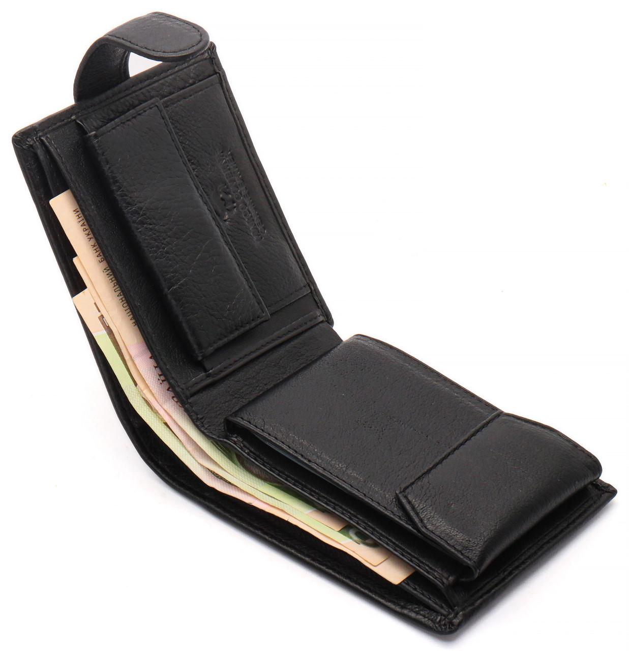 Портмоне мужское Marco Coverna из натуральной кожи с визитницей Черный (MC-2057-1) - фото 5 Портмоне мужское Marco Coverna из натуральной кожи с визитницей Черный (MC-2057-1) - фото 5