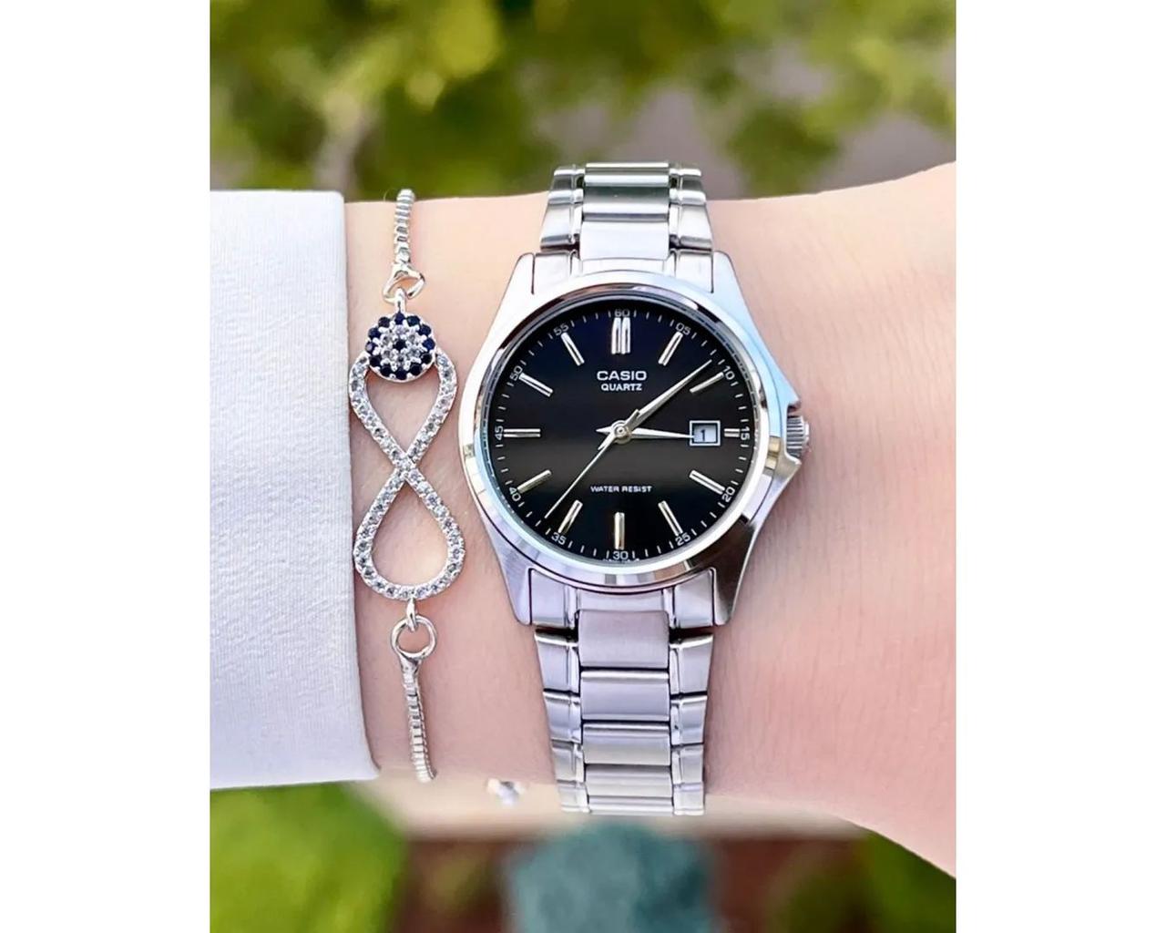 Наручные часы женские Casio LTP-1183A-1A d 28 мм Серебряный/Черный (2465830314) - фото 3 Наручные часы женские Casio LTP-1183A-1A d 28 мм Серебряный/Черный (2465830314) - фото 3