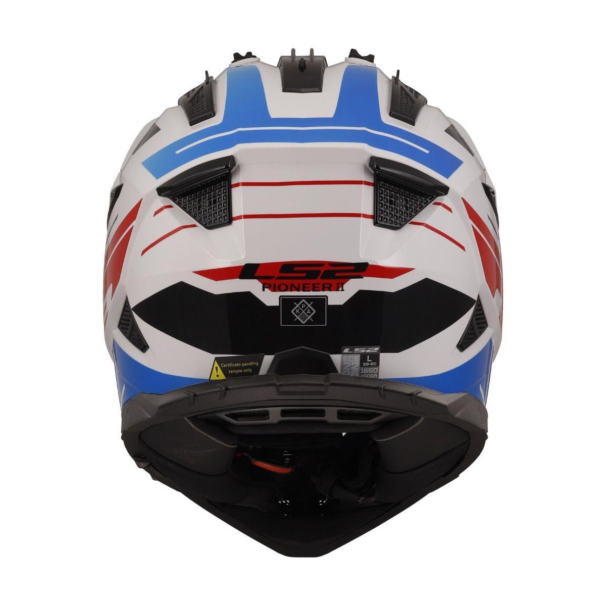 ᐉ Мотошлем LS2 MX702 Pioneer 2 Namib 2XL White/Blue/Red (39233