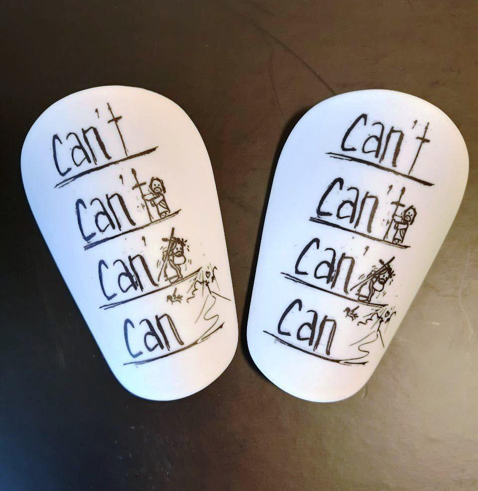 Щитки футбольные Can 10х6 см S Белый (ПМ115-1)