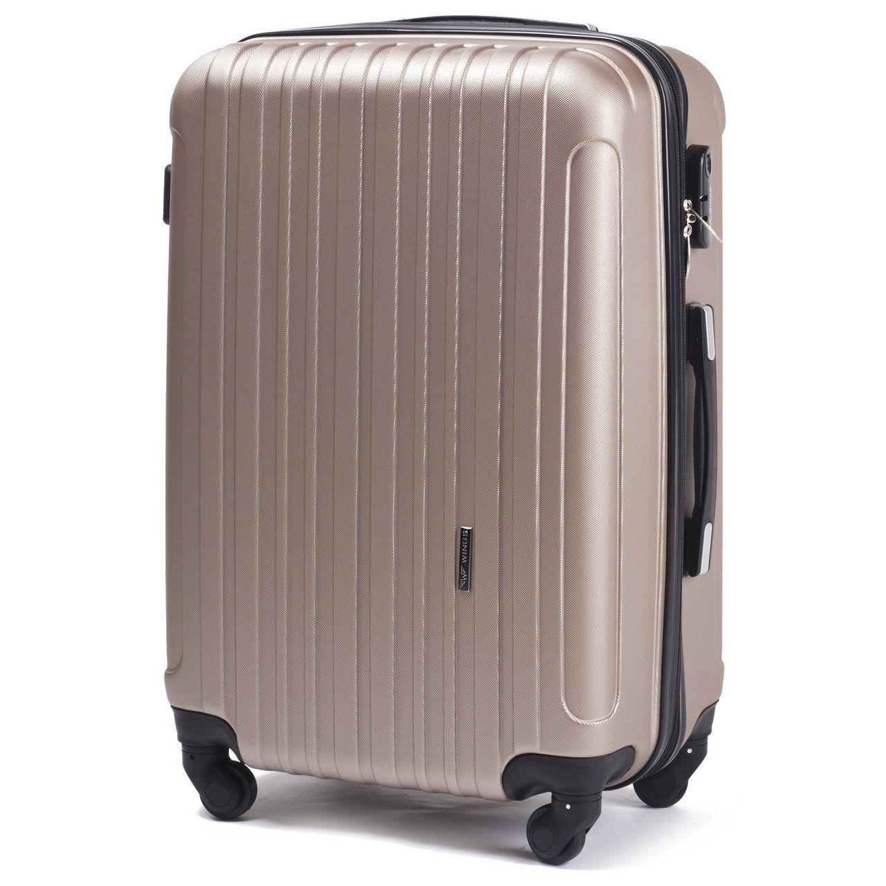 Чемодан пластиковый Wings 2011 средний на 4 колесах 64х43х27 см 62 л Шампань