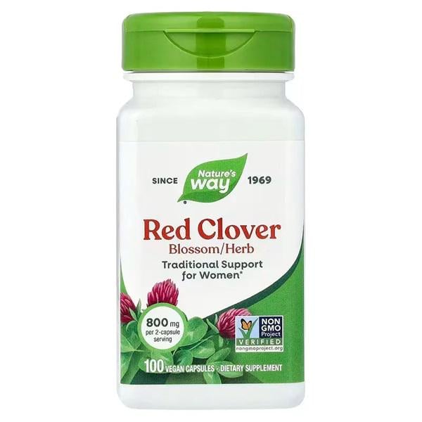 Красный клевер Nature's Way Red Clover BlossomHerb 800 мг 100 Veg Caps (NWY16000)