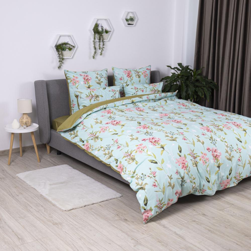 Комплект постельного белья ТЕП Soft Dreams Феерия евро 200х220 см наволочки 2х70х70 см Мятный (18765)