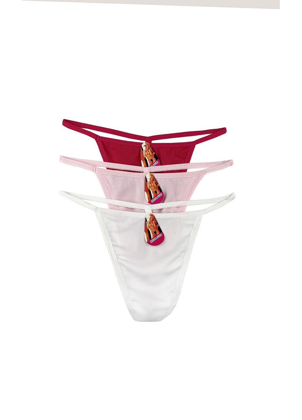 Трусы Moda Guo S 3 шт. Розовый (261606b48)