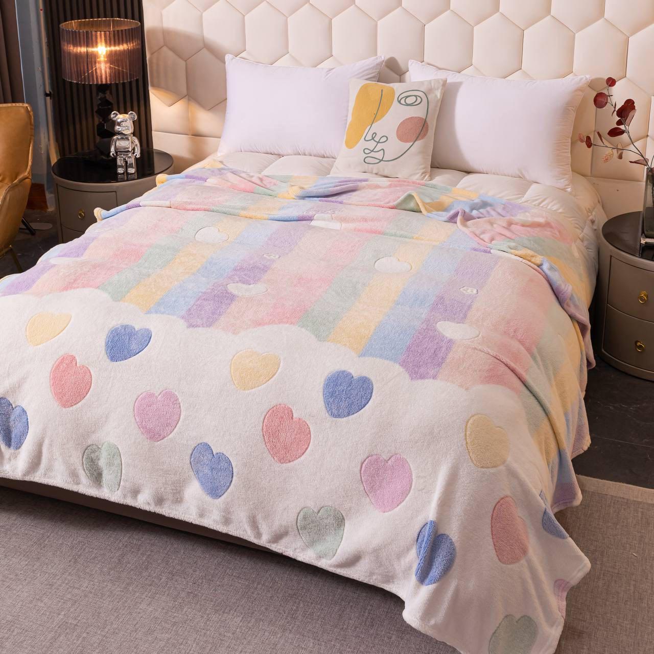 Плед-покривало Malloory Home Плюшевий з мікрофібри Веселка 200x230 см Різнокольоровий (1873-8) - фото 2