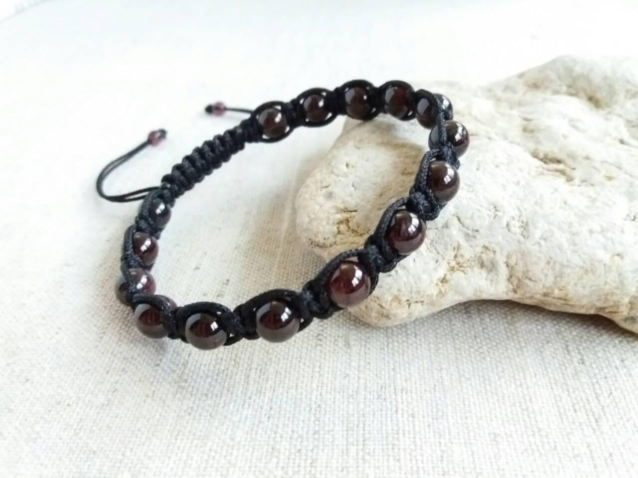 Браслет Шамбала из Граната d 6 мм (1120244832) Браслет Шамбала из Граната d 6 мм (1120244832)