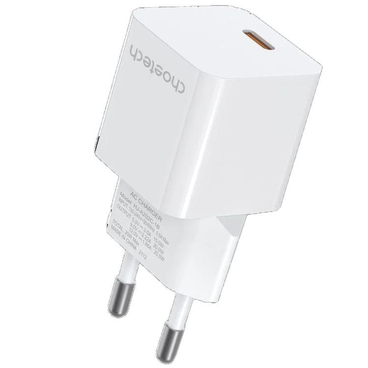 Зарядний адаптер Choetech PD5010 Mini 20Вт GaN USB-C підтримка швидкого заряджання Білий (634274)