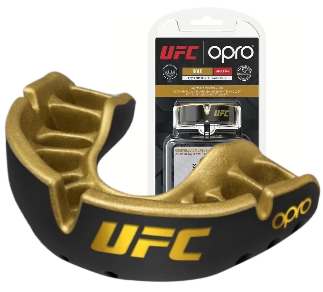 Капа для взрослых Opro Gold UFC с 11 лет Black/Gold (art.102516001)