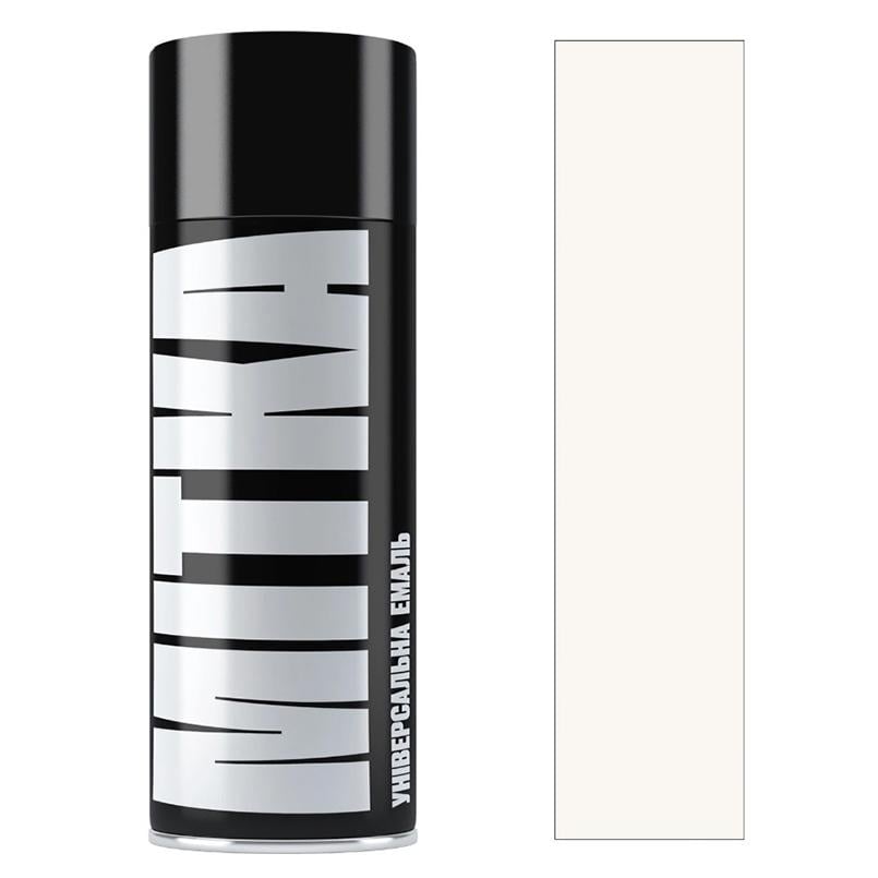 Эмаль универсальная для радиаторов MITKA Белая глянцевая аэрозоль, 400мл Эмаль универсальная для радиаторов MITKA Белая глянцевая аэрозоль, 400мл