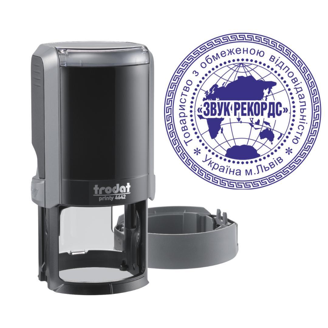 Печатка ТОВ на автоматичному оснащенні Trodat Printy 4642 з ковпачком Сірий (ТОВ7/4642/GR)