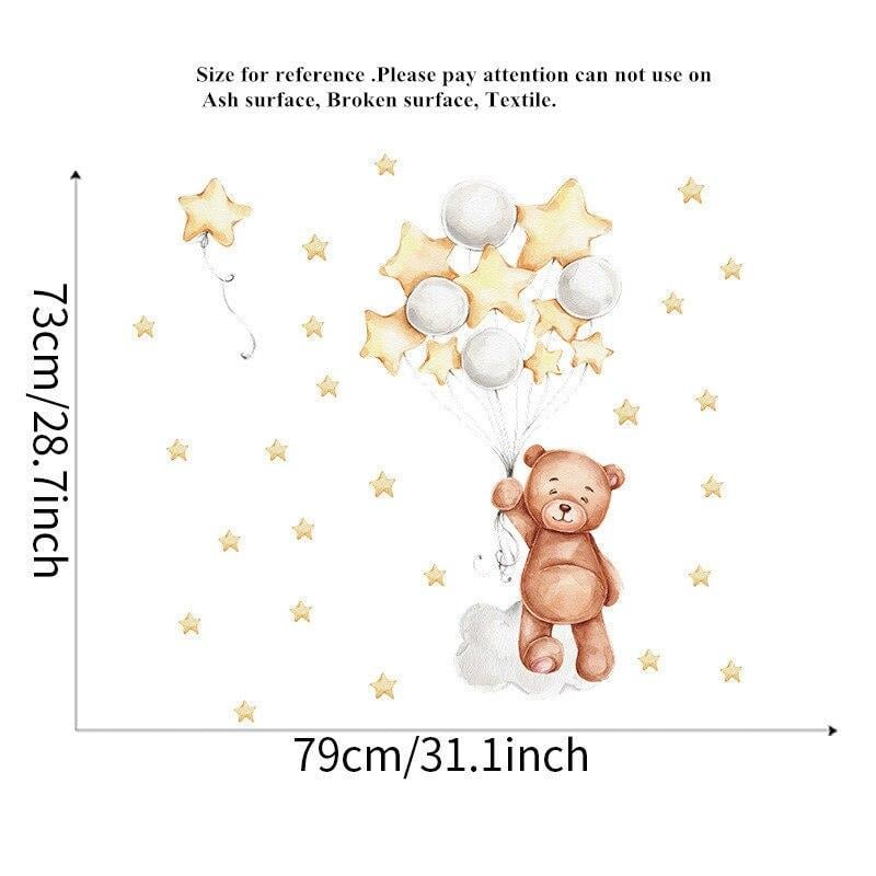 Наклейка детская на стену Green Life Мишка с шариками 79х73 см (D254) - фото 3 Наклейка детская на стену Green Life Мишка с шариками 79х73 см (D254) - фото 3