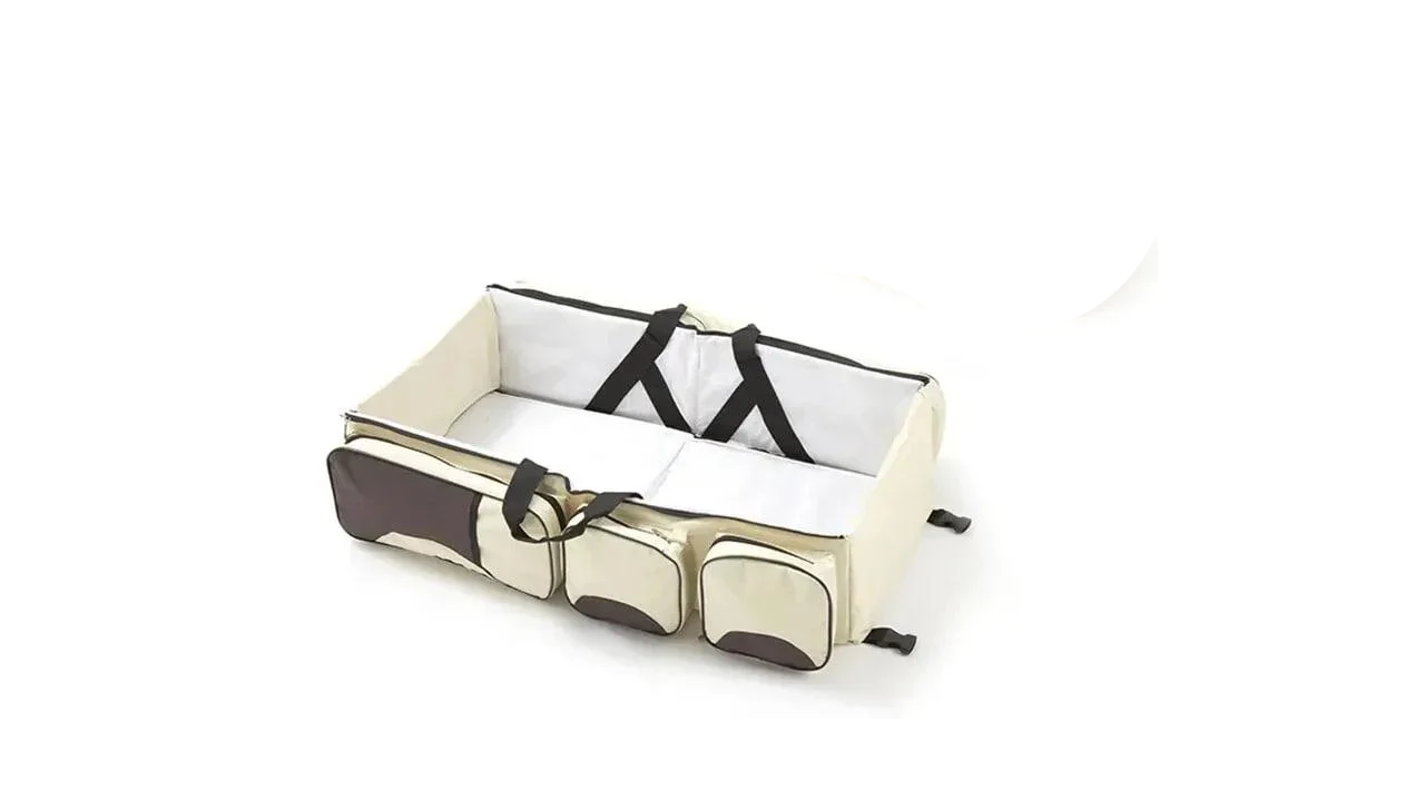Сумка складана-ліжко перенесення для дитини Ganen baby bed and bag Бежевий (52130/51)