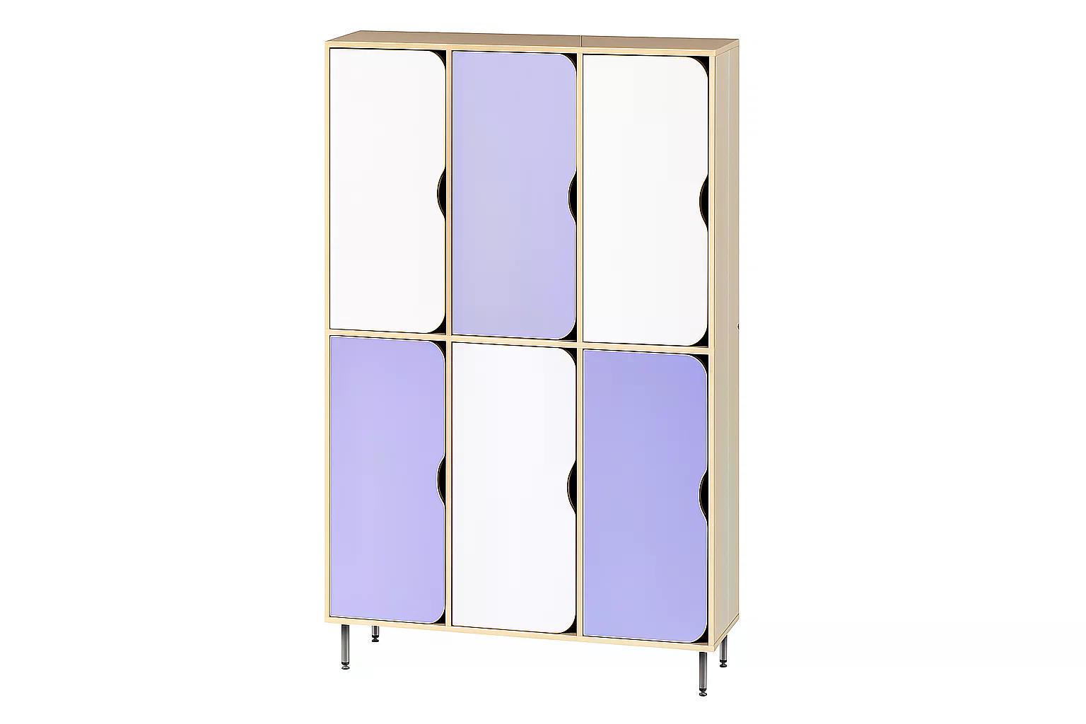 Шафа 6-секційна DS-56 металевих регульованих опорах Лаванда/Білий - фото 2 Шафа 6-секційна DS-56 металевих регульованих опорах Лаванда/Білий - фото 2