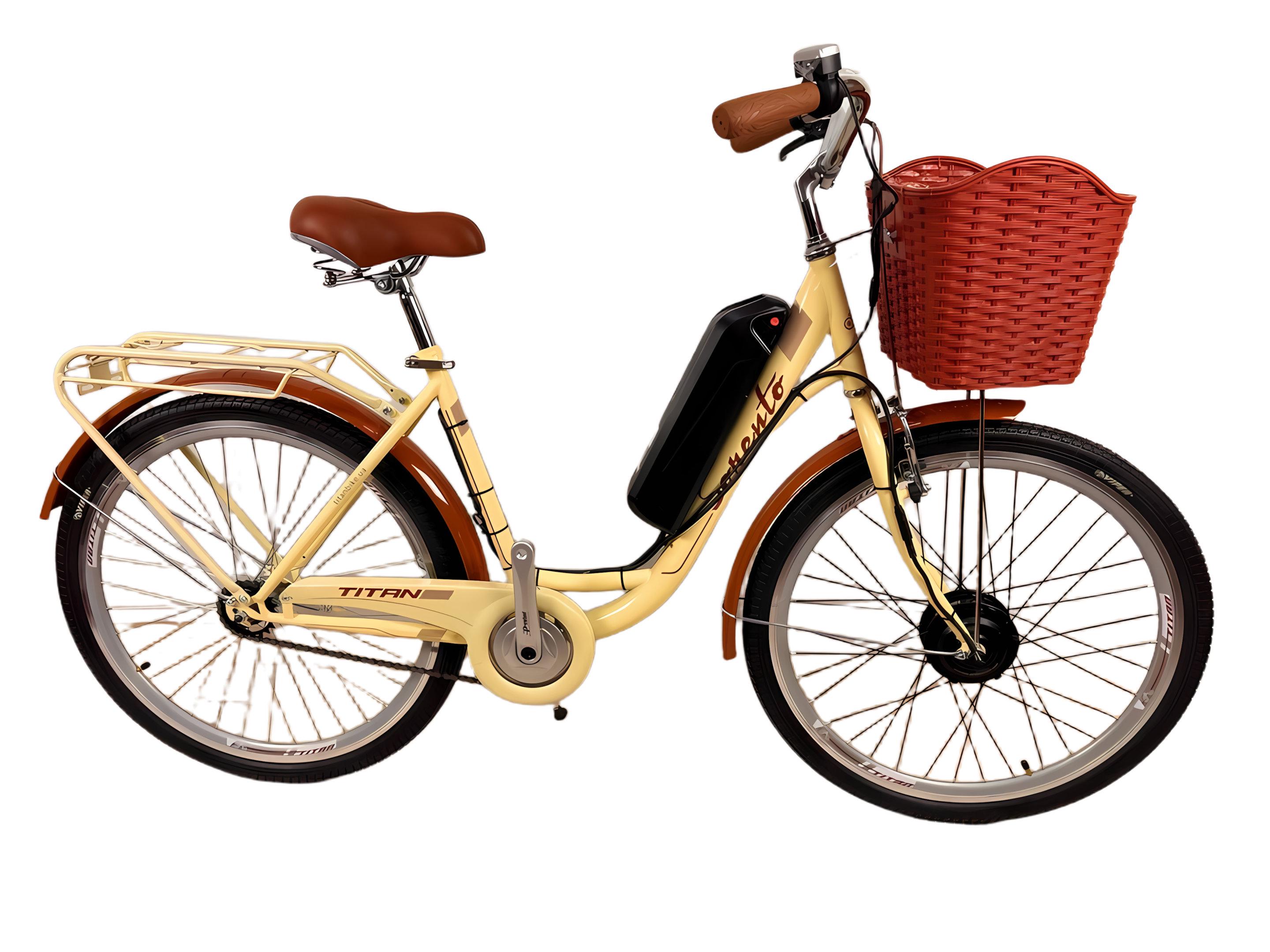 Электровелосипед Titan Sorento 26" 18" Кремовый передний 350 W/36 V/10 Ah