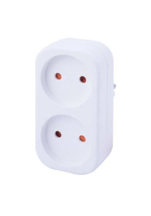 Трійник побутовий без заземлення E.NEXT e.socket.002.10.2 10А 2P (s9100052)