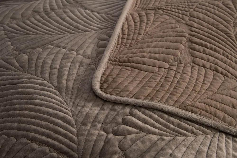 Плед велюровый с наволочками 210x230/50x70 см Коричневый (Д-vik-velur-pokruvalo-003) - фото 5