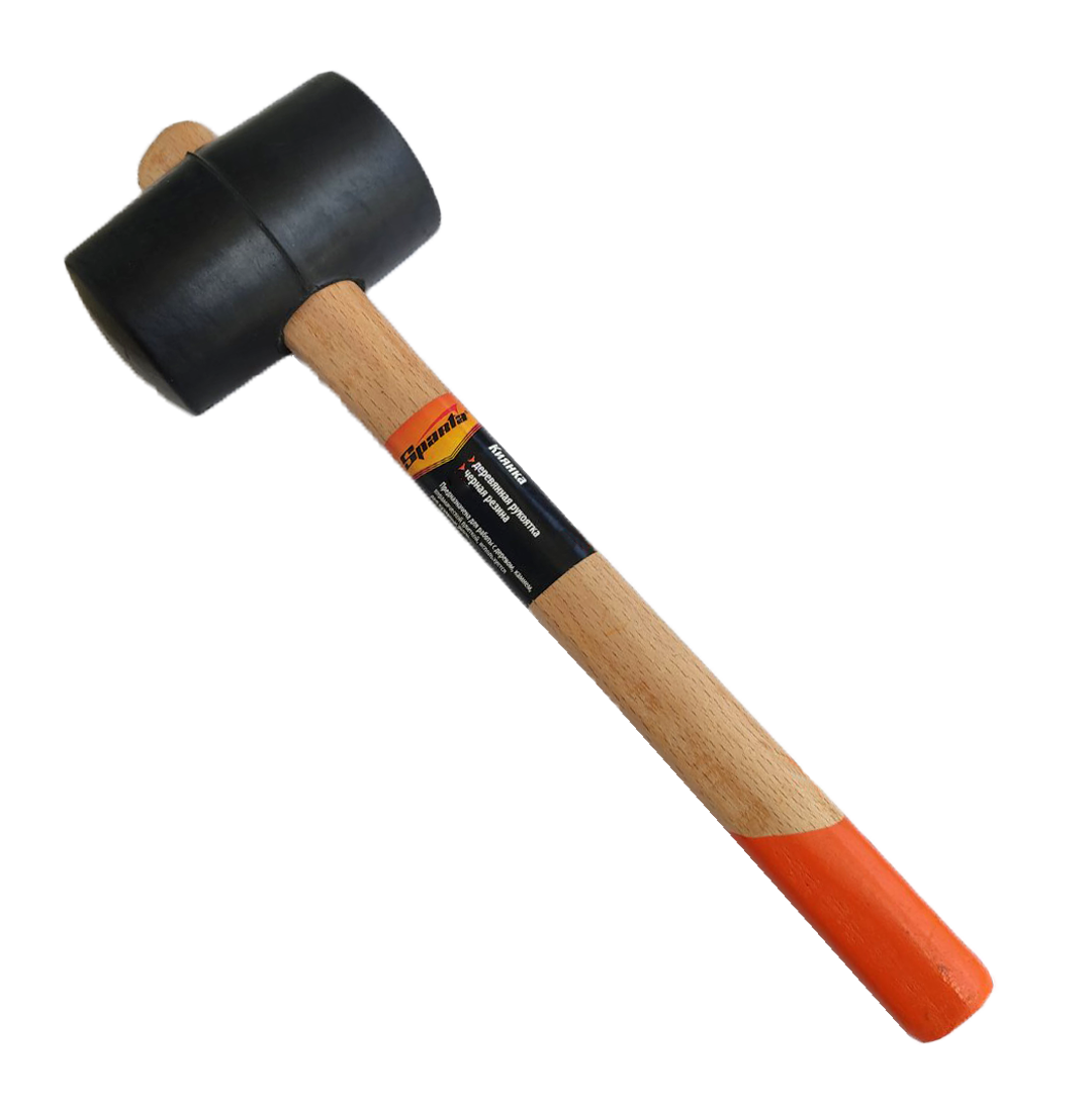 Киянка гумова з дерев'яною ручкою 225 г (52080) - фото 1 Киянка гумова з дерев'яною ручкою 225 г (52080) - фото 1