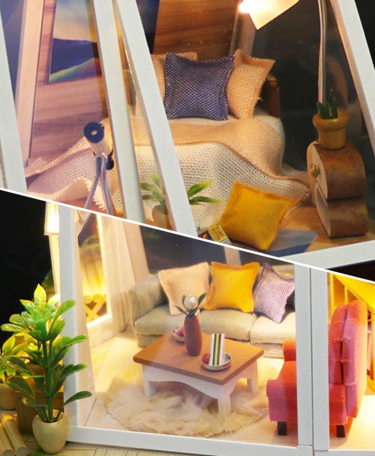 ᐉ Интерьерный 3D конструктор DIY mini house MD 2505 М902 с подсветкой ...