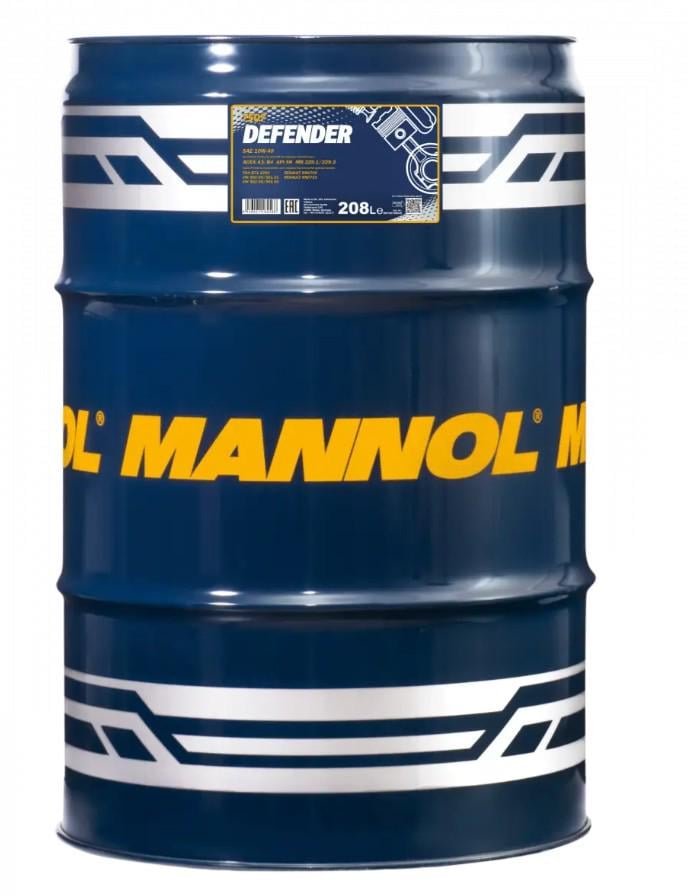 Моторное масло Mannol Defender 10w40 208 л SN