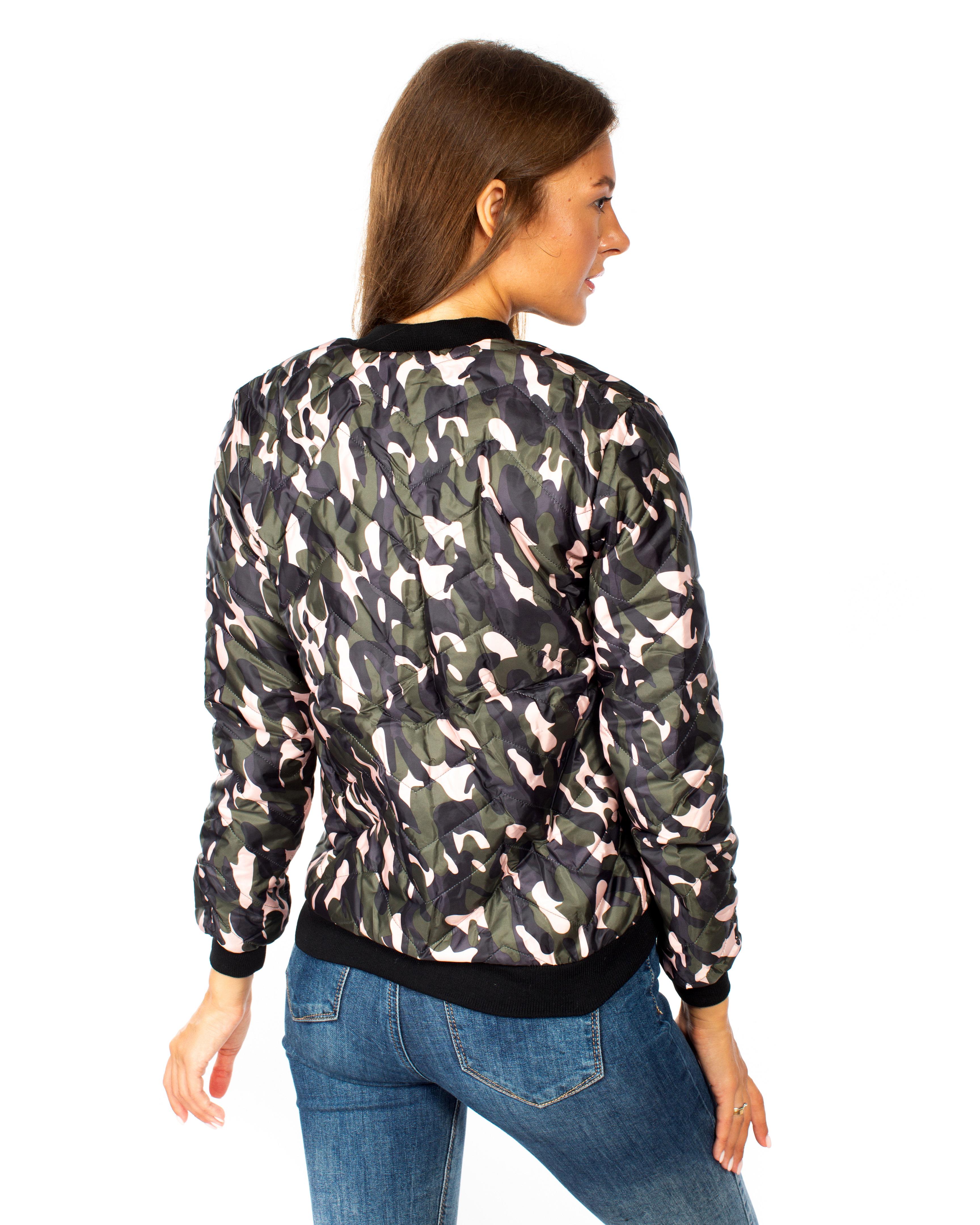 Бомбер женский Mirabel S Хаки (KZ8001) - фото 4 Бомбер женский Mirabel S Хаки (KZ8001) - фото 4